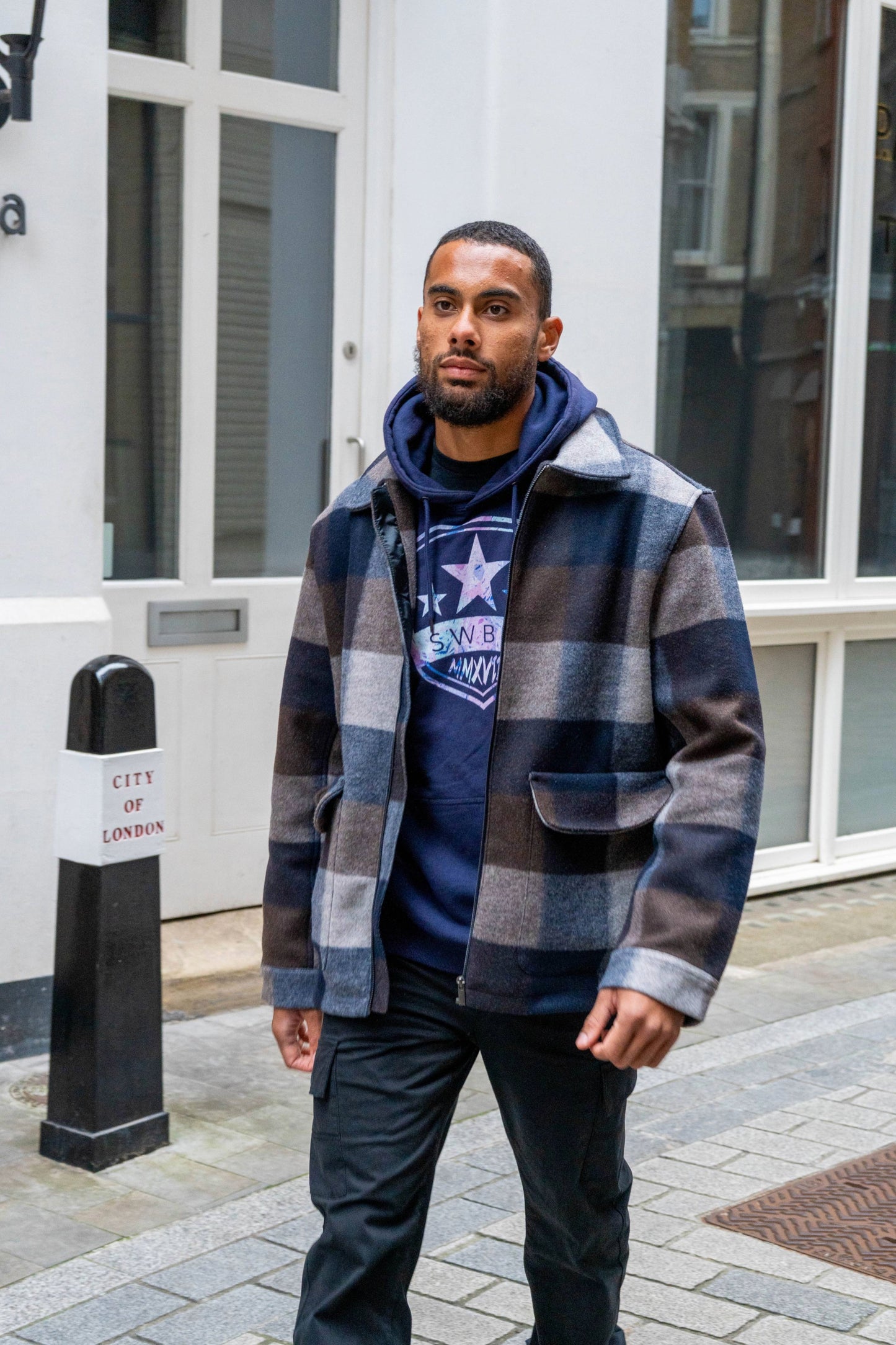 Abstract Crest Hoodie