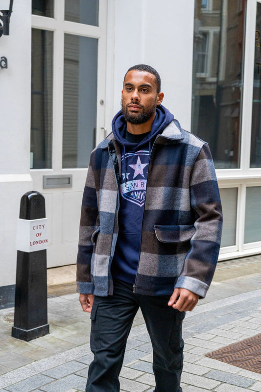 Abstract Crest Hoodie